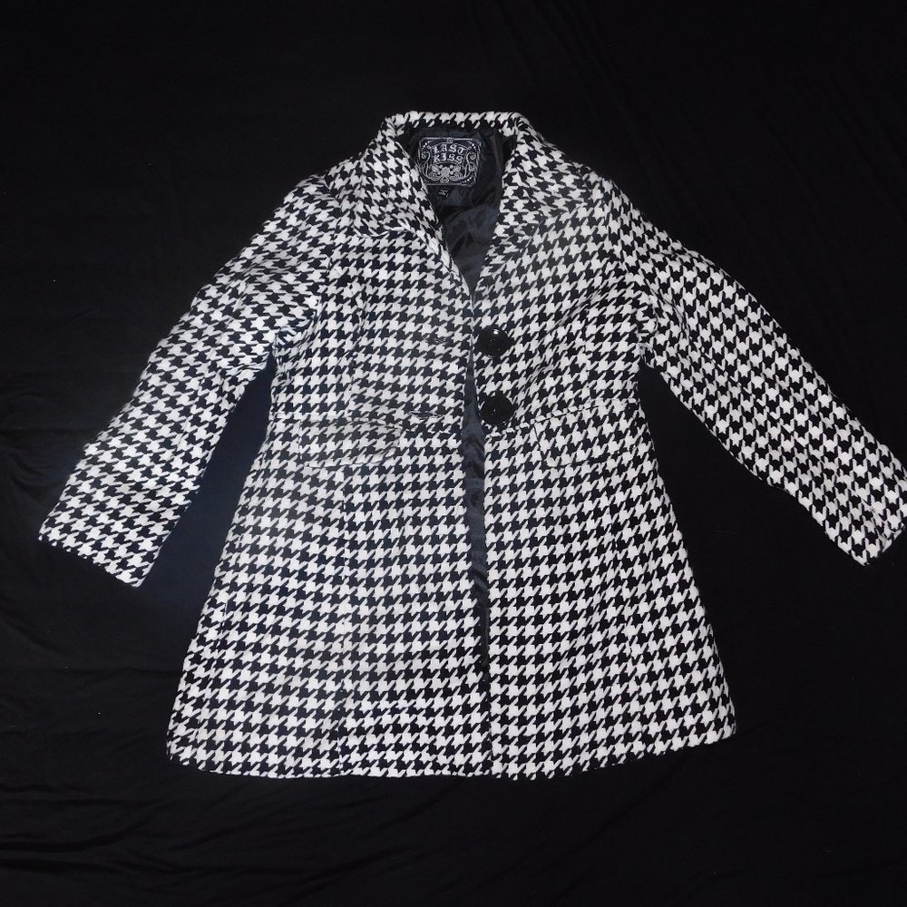 L Houndstooth Pea Coat